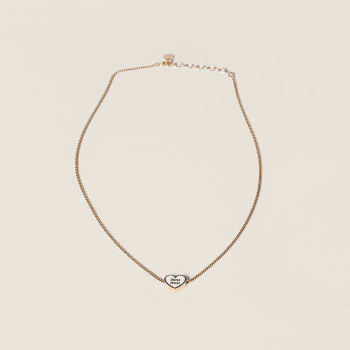 NIGO MiuMiu Gold Red Metal Necklace #nigo375571