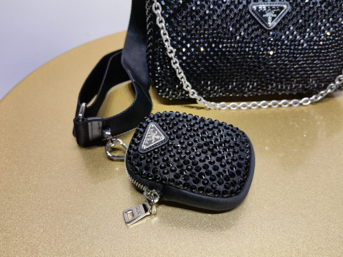 NIGO Prada Re-Edition 2005 Rhinestone-Embellished Crossbody Bag #nigo375651