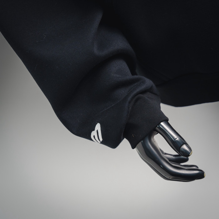 NIGO Balenciaga 3b Sports Icon Zip-up Hoodie in Washed Black White #nigo375599