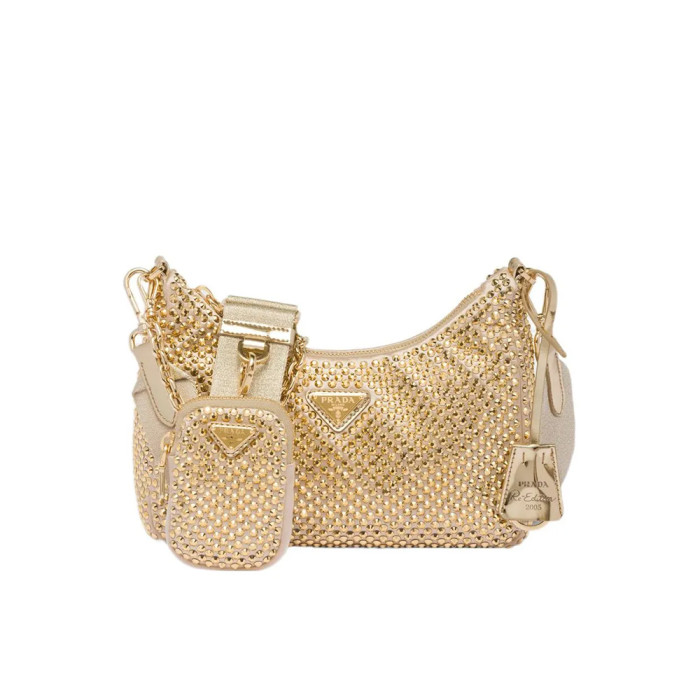 NIGO Prada Re-Edition 2005 Rhinestone-Embellished Crossbody Bag #nigo375651