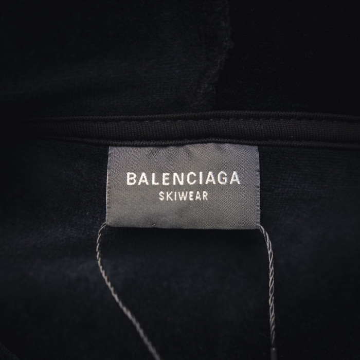 NIGO Balenciaga 3b Sports Icon Zip-up Hoodie in Washed Black White #nigo375599