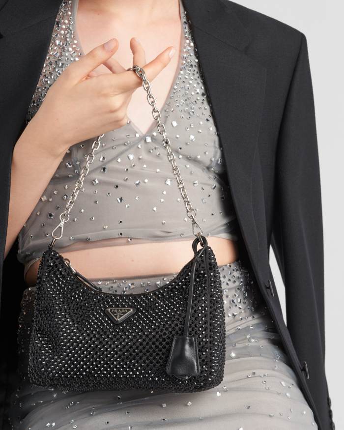 NIGO Prada Re-Edition 2005 Rhinestone-Embellished Crossbody Bag #nigo375651