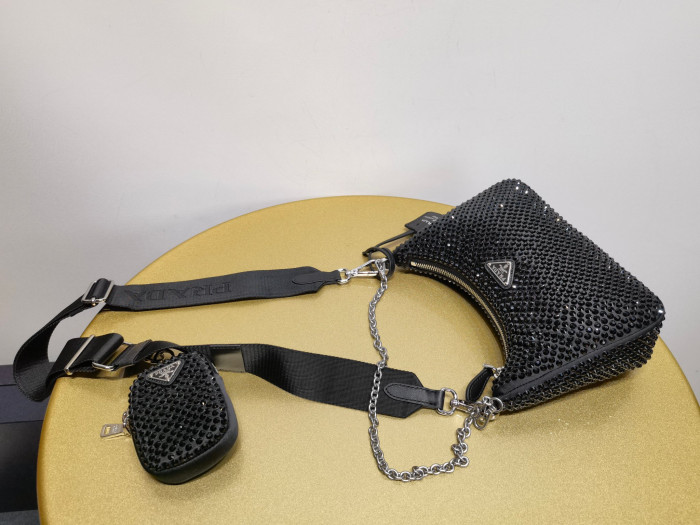 NIGO Prada Re-Edition 2005 Rhinestone-Embellished Crossbody Bag #nigo375651