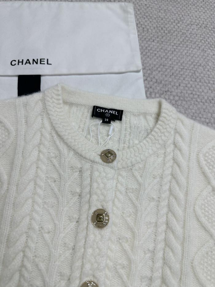 NIGO Chanel Cardigan Cashmere Silk White #nigo375696