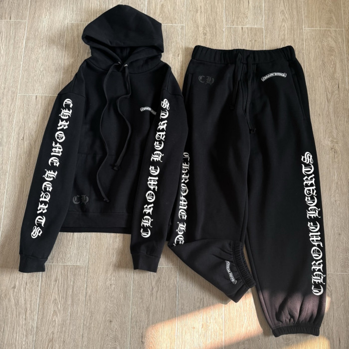NIGO Chrome Hearts Sanskrit Letters on the Side Jacket Hooded Sweatshirt Pants #nigo375726