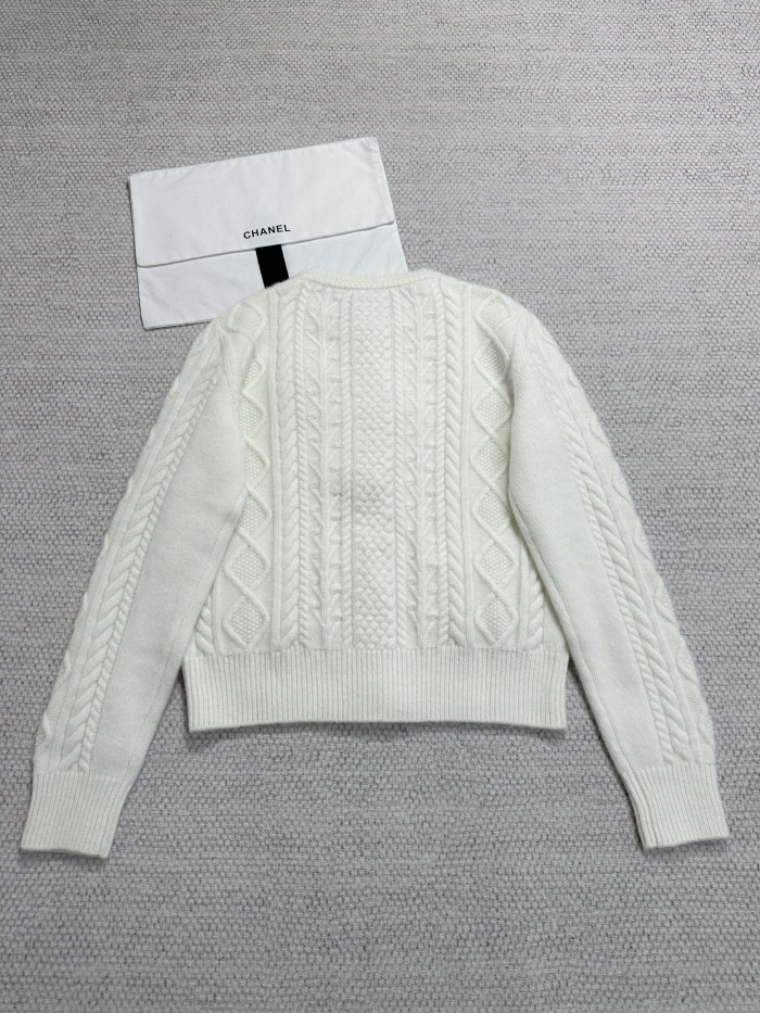 NIGO Chanel Cardigan Cashmere Silk White #nigo375696