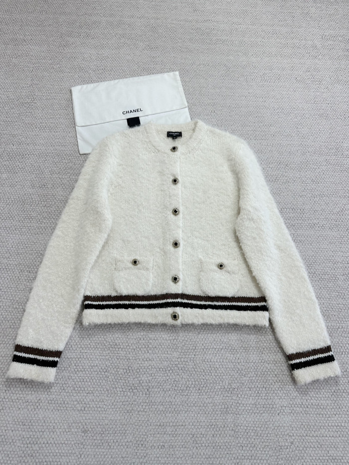 NIGO Chanel Top-quality Cardigan Version Short Skirt Cashmere Alpaca White Brown #nigo375695
