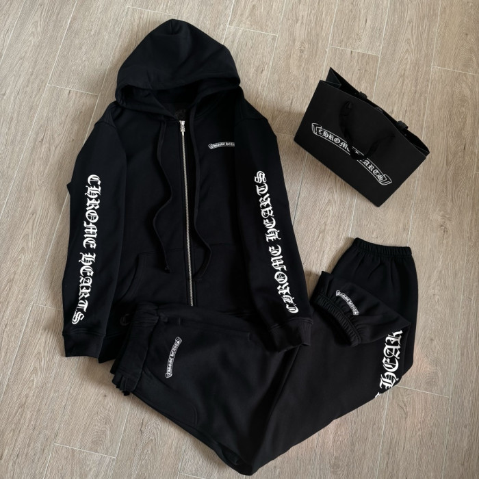 NIGO Chrome Hearts Sanskrit Letters on the Side Jacket Hooded Sweatshirt Pants #nigo375726