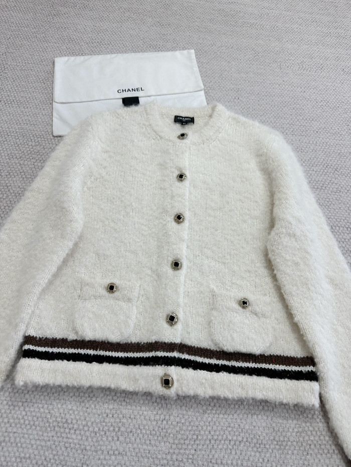 NIGO Chanel Top-quality Cardigan Version Short Skirt Cashmere Alpaca White Brown #nigo375695