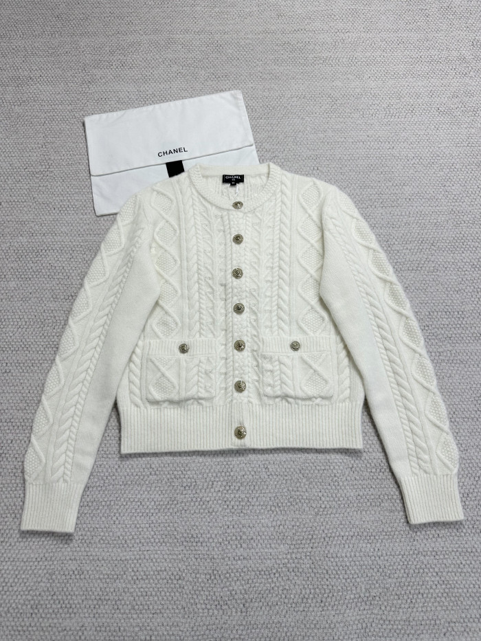 NIGO Chanel Cardigan Cashmere Silk White #nigo375696