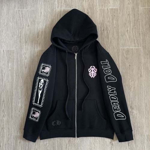 NIGO Chrome Hearts X Deadly Doll Cross Beauty Girl Black Sweatshirt Sweatpants #nigo375716