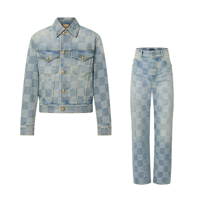NIGO Louis Vuitton Damier Classic Denim Jacket Pants #nigo375744