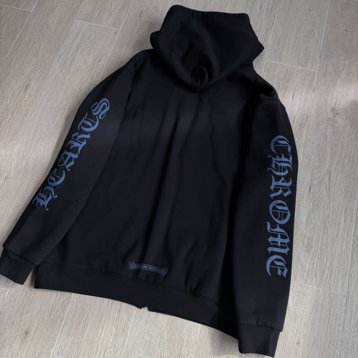 NIGO Chrome Hearts Blue Sanskrit Letters Waffle Lining Hooded Sweatshirt Pants #nigo375714