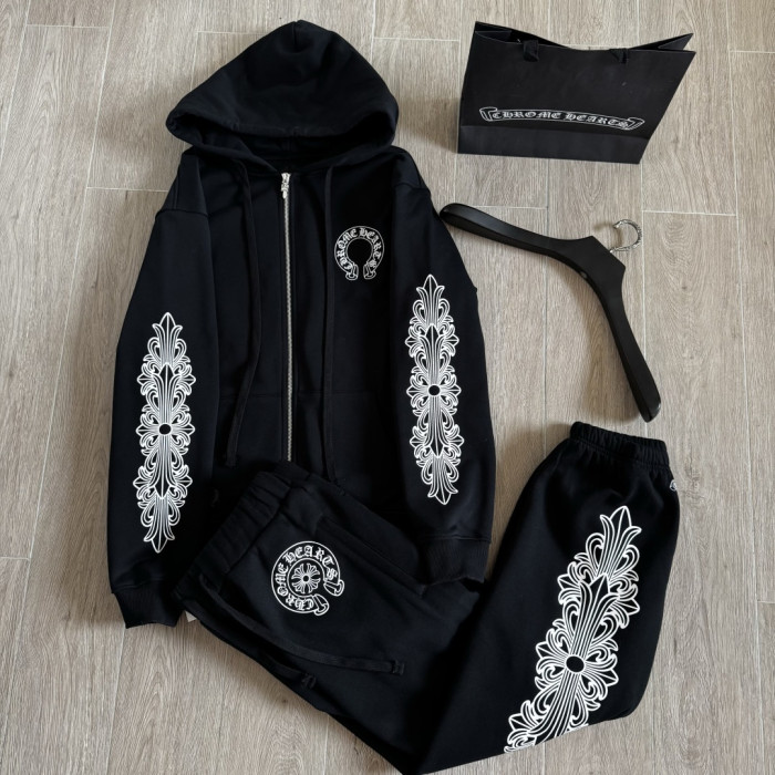 NIGO Chrome Hearts Side Floral Leg Pattern Hooded Sweatshirt Pants #nigo375724