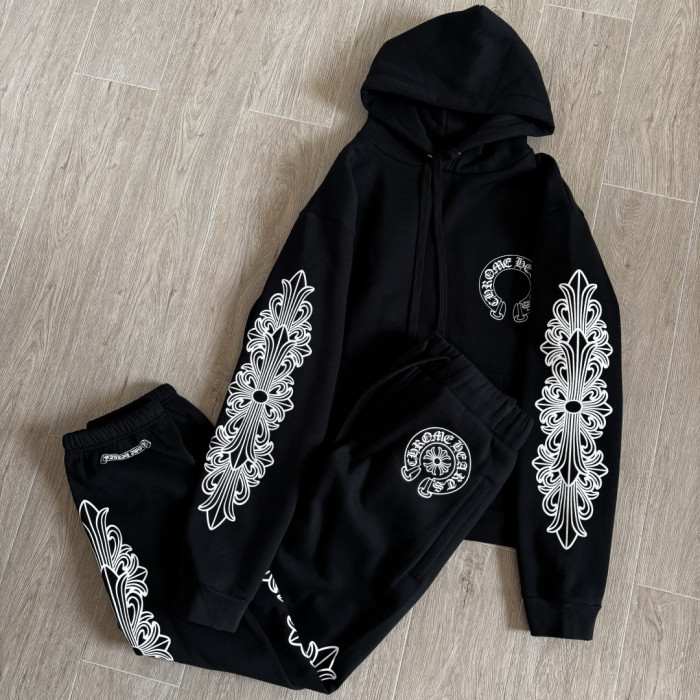NIGO Chrome Hearts Side Floral Leg Pattern Hooded Sweatshirt Pants #nigo375724