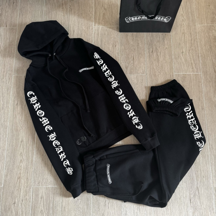 NIGO Chrome Hearts Sanskrit Letters on the Side Jacket Hooded Sweatshirt Pants #nigo375726