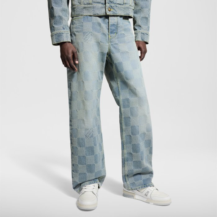 NIGO Louis Vuitton Damier Classic Denim Jacket Pants #nigo375744