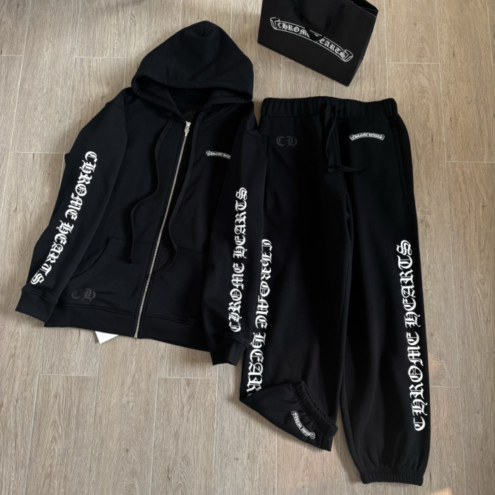 NIGO Chrome Hearts Sanskrit Letters on the Side Jacket Hooded Sweatshirt Pants #nigo375726