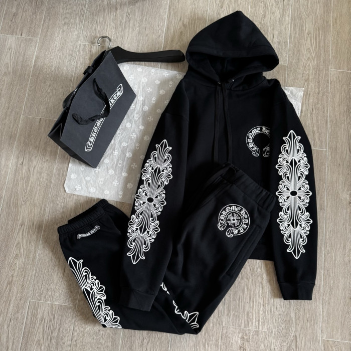 NIGO Chrome Hearts Side Floral Leg Pattern Hooded Sweatshirt Pants #nigo375724