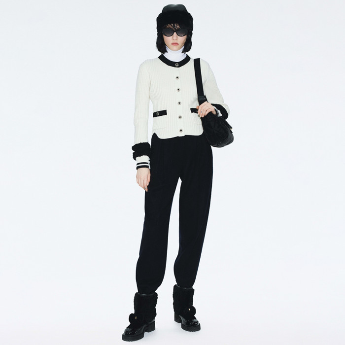 NIGO Chanel Jacket Wool Ecru Black #nigo375845