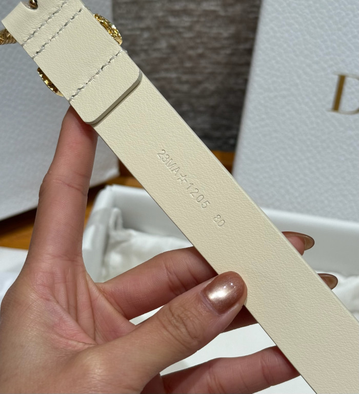 NIGO Dior Cannage Belt Black Smooth Calfskin 25MM #nigo375916