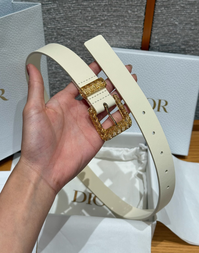 NIGO Dior Cannage Belt Black Smooth Calfskin 25MM #nigo375916