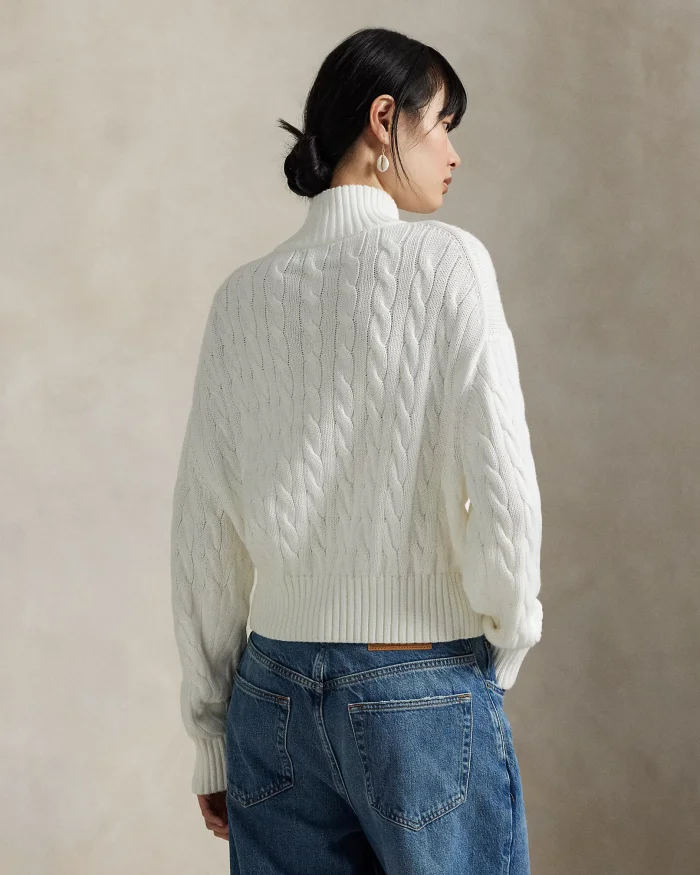 NIGO Ralph Lauren Cable-Knit Cotton Quarter Zip Jumper Women #nigo375944