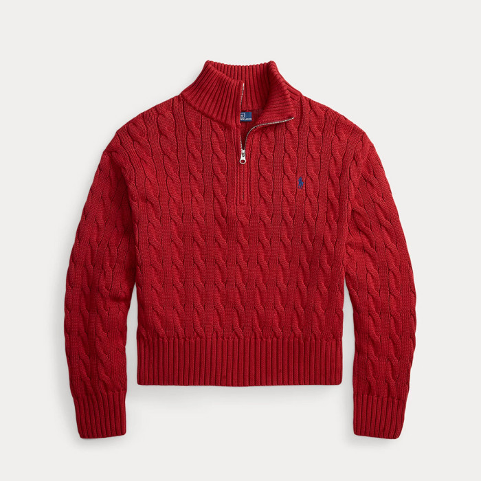 NIGO Ralph Lauren Cable-Knit Cotton Quarter Zip Jumper Women #nigo375944