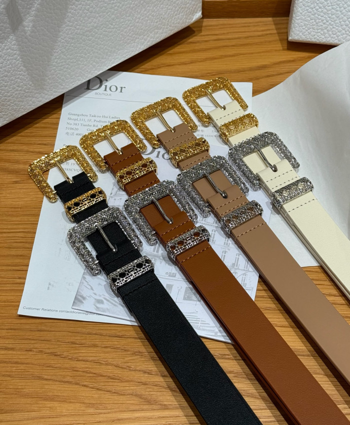 NIGO Dior Cannage Belt Black Smooth Calfskin 25MM #nigo375916