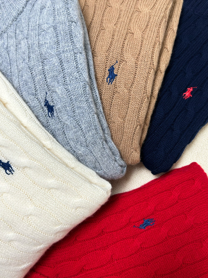 NIGO Ralph Lauren Cable-Knit Cotton Quarter Zip Jumper Women #nigo375944