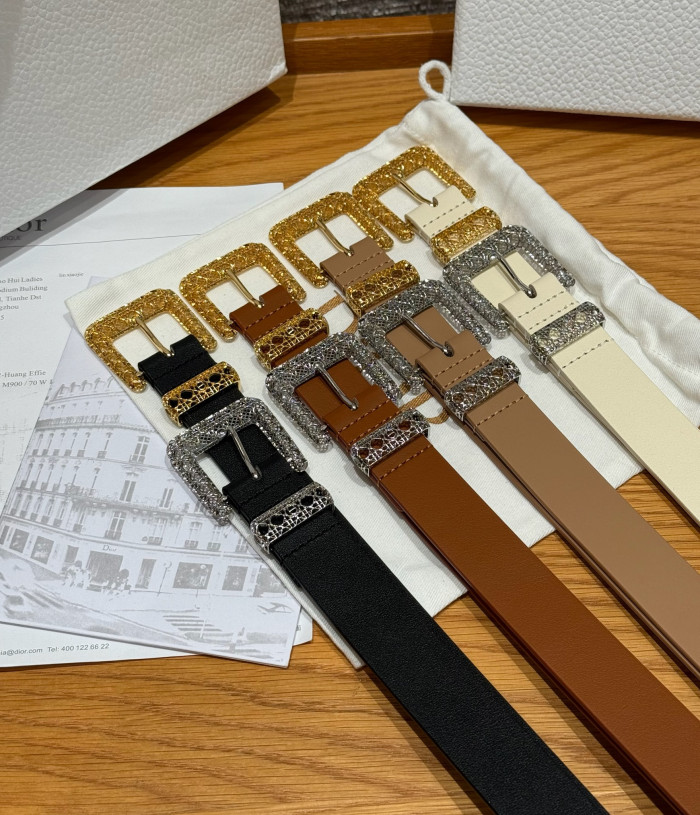 NIGO Dior Cannage Belt Black Smooth Calfskin 25MM #nigo375916