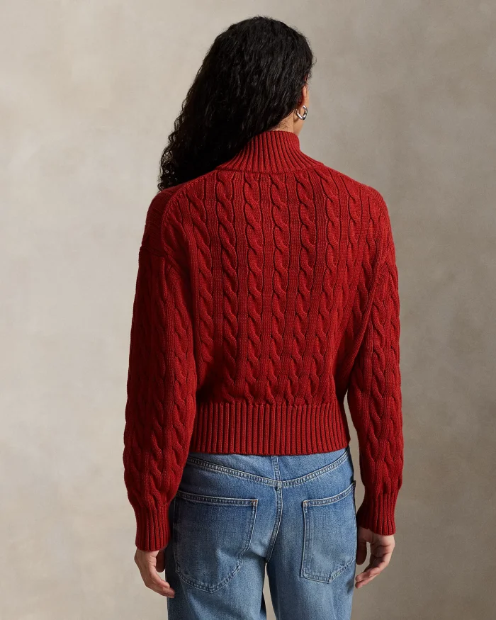 NIGO Ralph Lauren Cable-Knit Cotton Quarter Zip Jumper Women #nigo375944