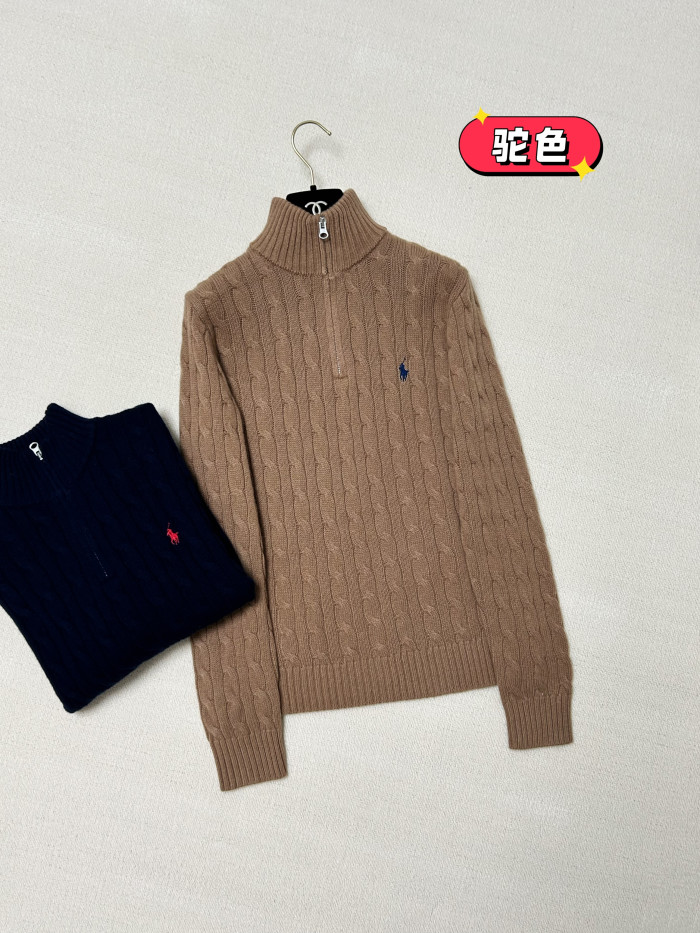 NIGO Ralph Lauren Cable-Knit Cotton Quarter Zip Jumper Women #nigo375944