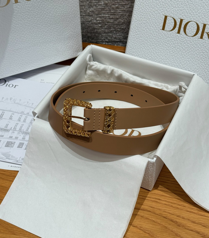 NIGO Dior Cannage Belt Black Smooth Calfskin 25MM #nigo375916