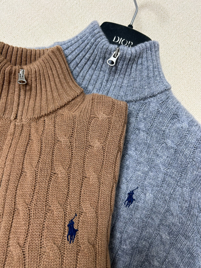 NIGO Ralph Lauren Cable-Knit Cotton Quarter Zip Jumper Women #nigo375944