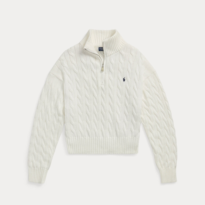 NIGO Ralph Lauren Cable-Knit Cotton Quarter Zip Jumper Women #nigo375944