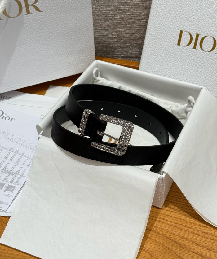 NIGO Dior Cannage Belt Black Smooth Calfskin 25MM #nigo375916