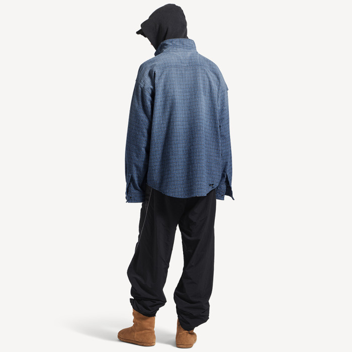 NIGO Balenciaga Men's Zip-up Shirt in Blue #nigo375912