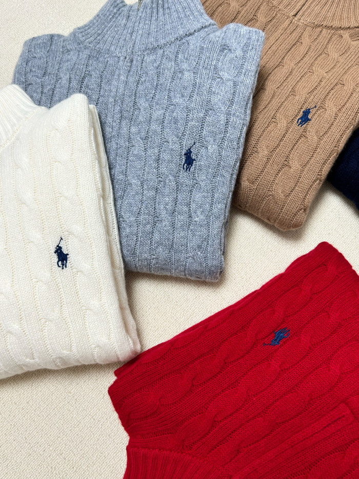 NIGO Ralph Lauren Cable-Knit Cotton Quarter Zip Jumper Women #nigo375944