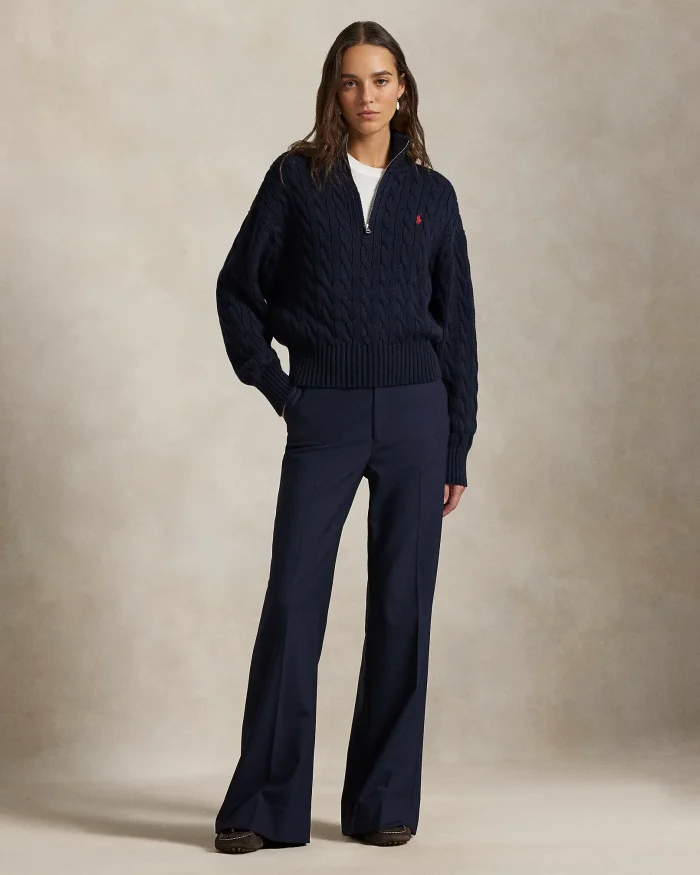 NIGO Ralph Lauren Cable-Knit Cotton Quarter Zip Jumper Women #nigo375944