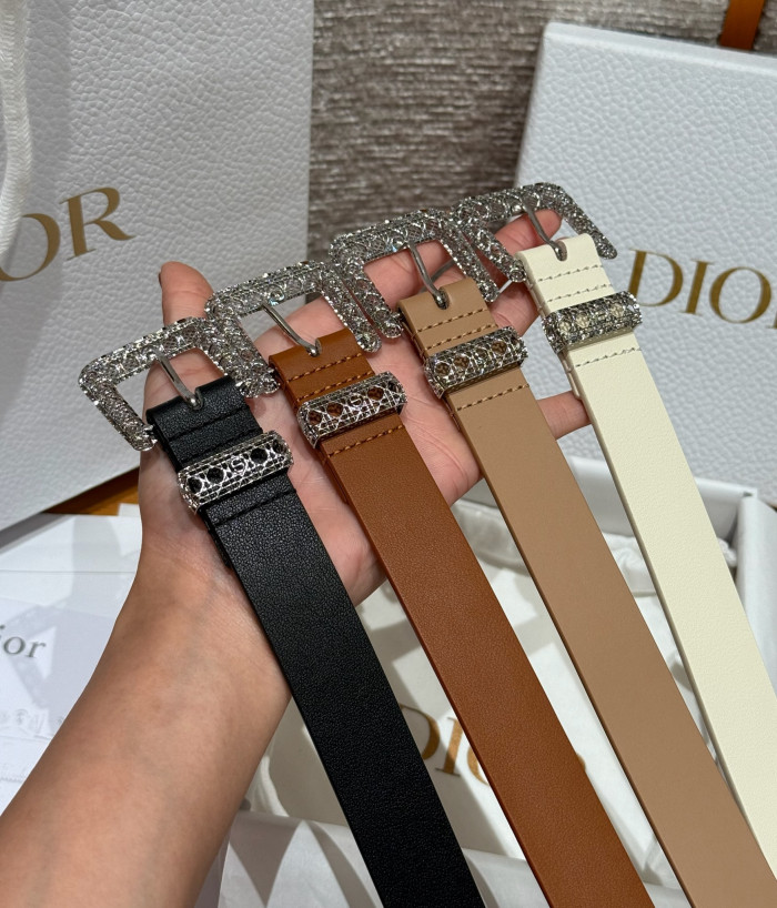 NIGO Dior Cannage Belt Black Smooth Calfskin 25MM #nigo375916