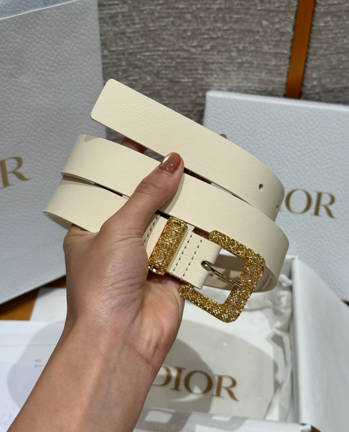NIGO Dior Cannage Belt Black Smooth Calfskin 25MM #nigo375916