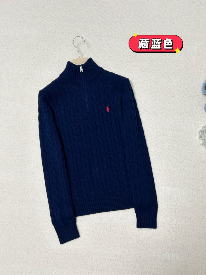 NIGO Ralph Lauren Cable-Knit Cotton Quarter Zip Jumper Women #nigo375944