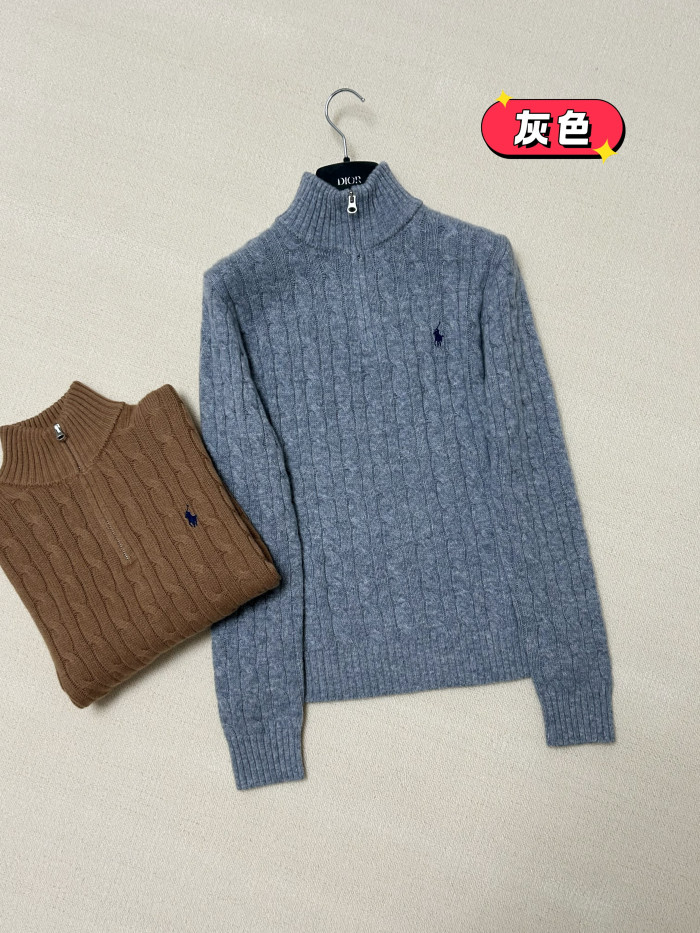 NIGO Ralph Lauren Cable-Knit Cotton Quarter Zip Jumper Women #nigo375944