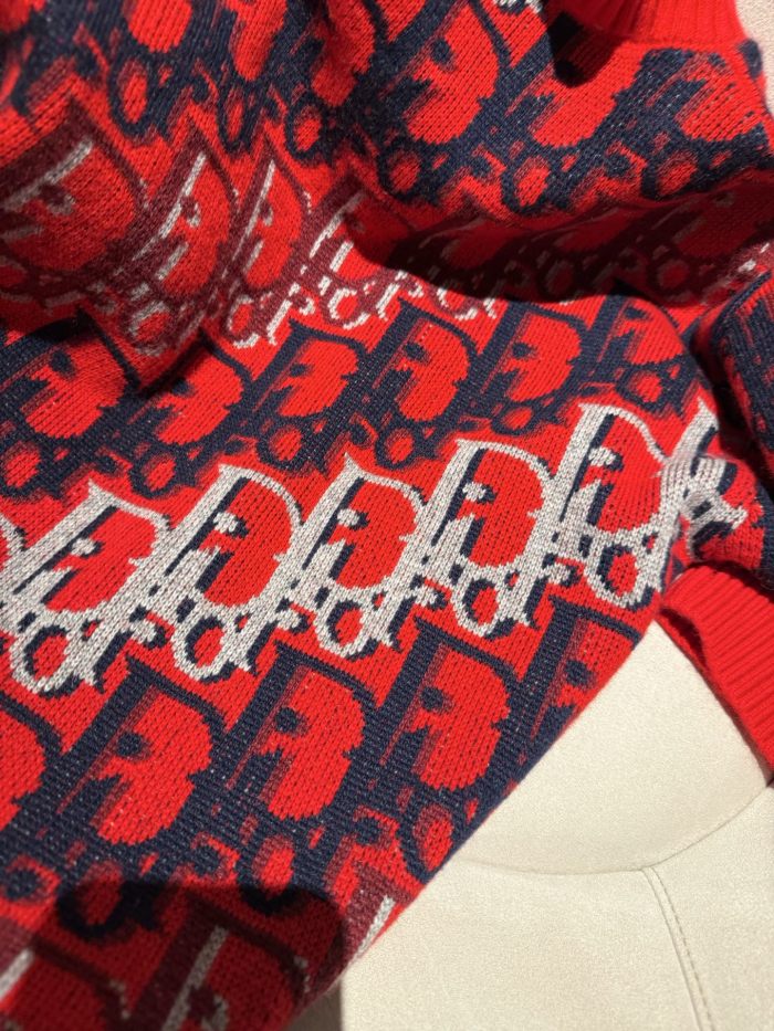 NIGO DIOR Dior Oblique Sweater Red Wool Jacquard #nigo375646