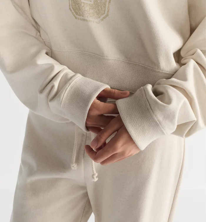 NIGO DIOR Cropped Sweatshirt Beige Cotton Jersey #nigo376144