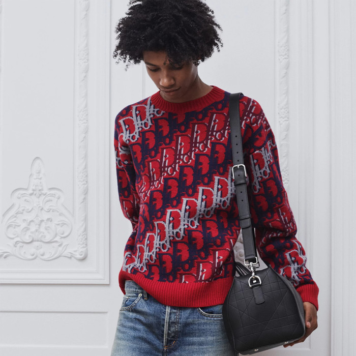 NIGO DIOR Dior Oblique Sweater Red Wool Jacquard #nigo375646
