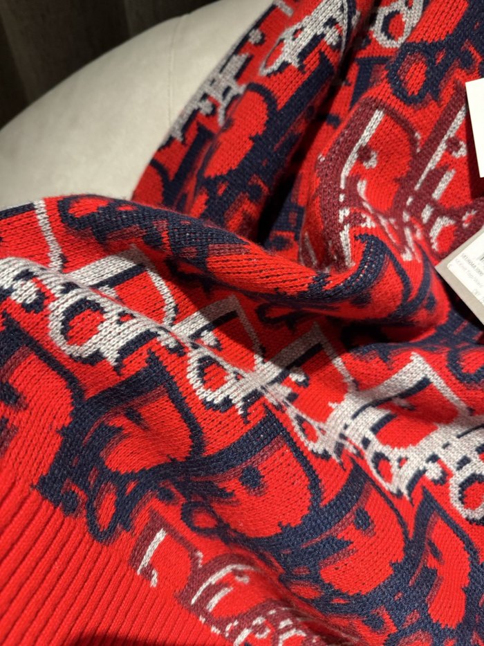 NIGO DIOR Dior Oblique Sweater Red Wool Jacquard #nigo375646