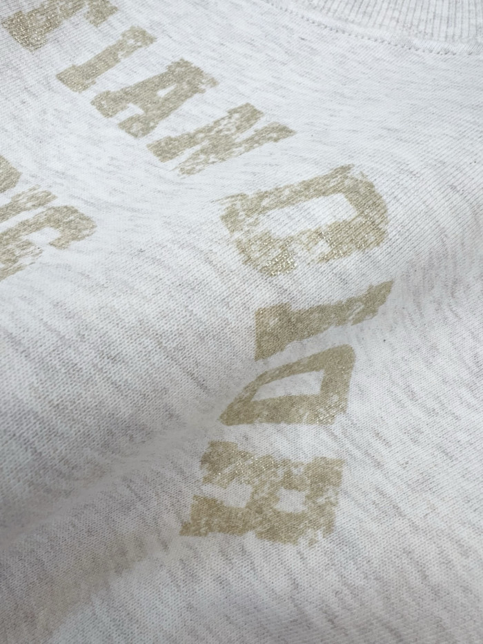 NIGO DIOR Cropped Sweatshirt Beige Cotton Jersey #nigo376144