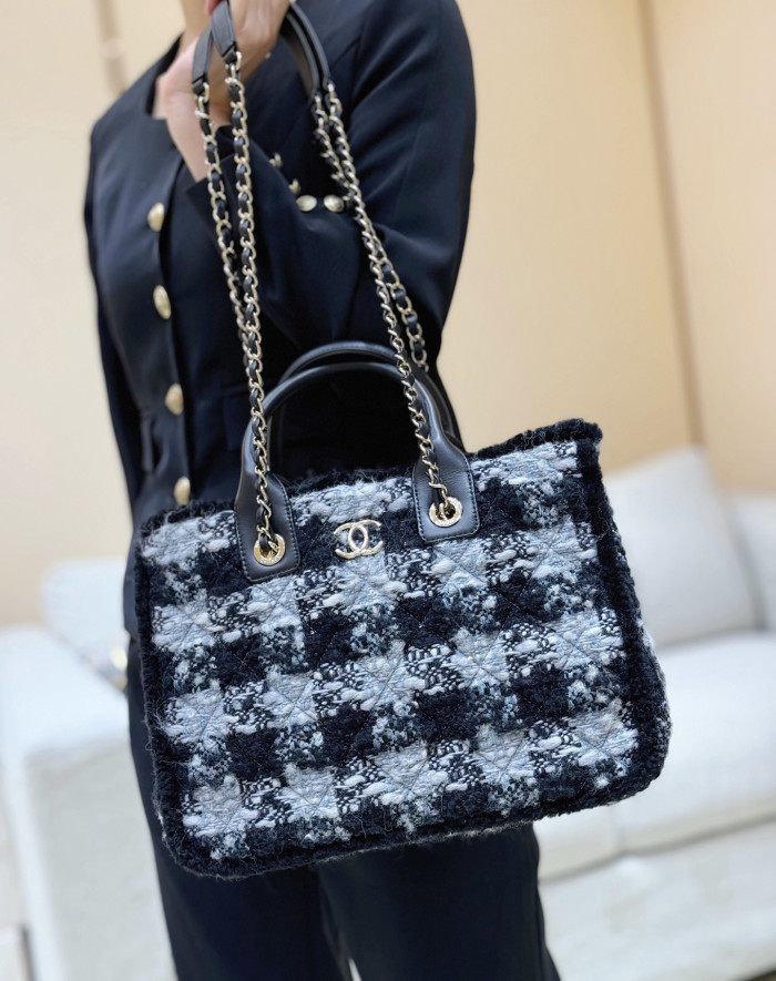 NIGO Chanel Small Tote Tweed Shearling Lambskin #nigo376286